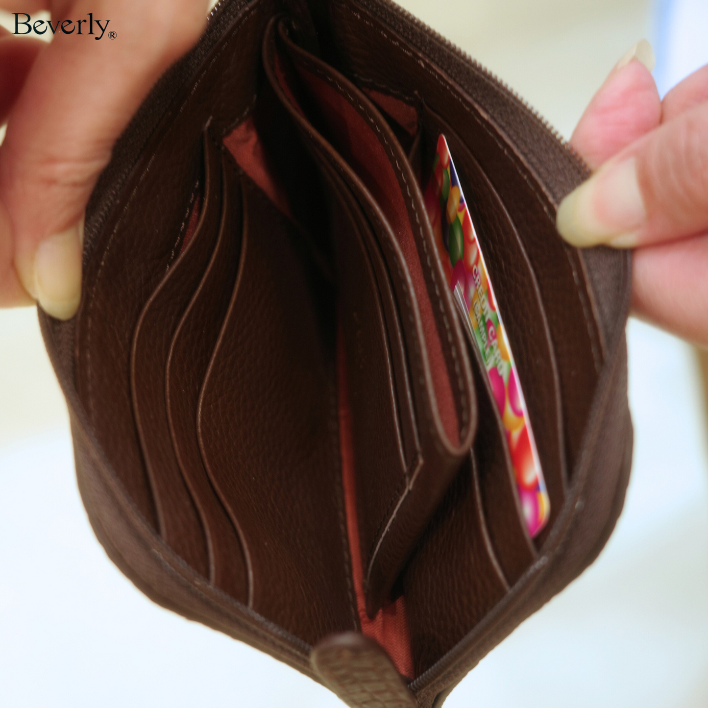 A202 BMW,BMWF Zipped Card Holder in Crocodile Leather
