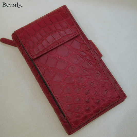Phone Holder Wallet in Crocodile Leather