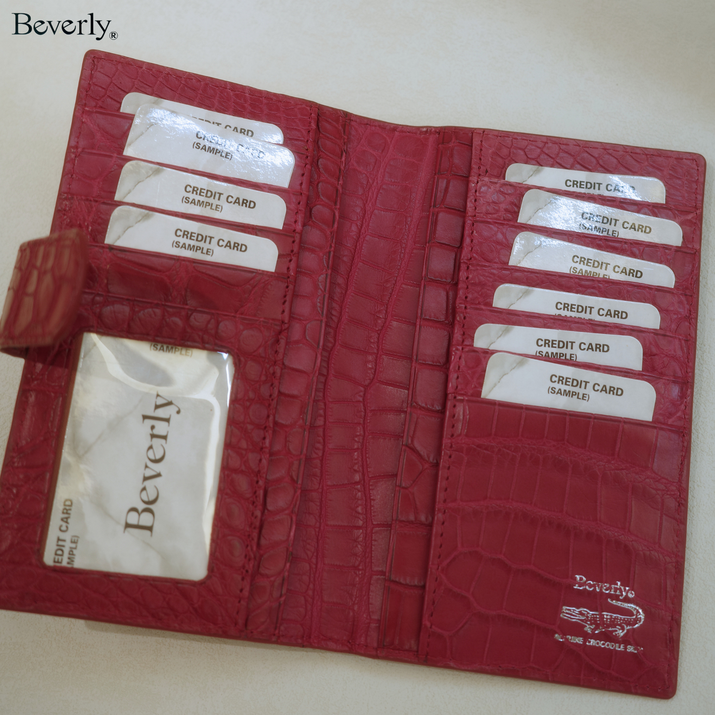 Phone Holder Wallet in Crocodile Leather