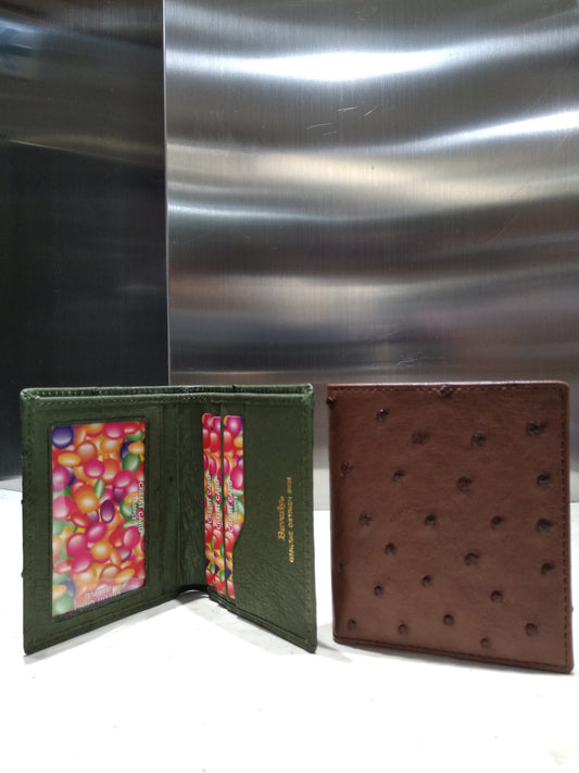 200D.S Bifold Wallet in Ostrich Leather