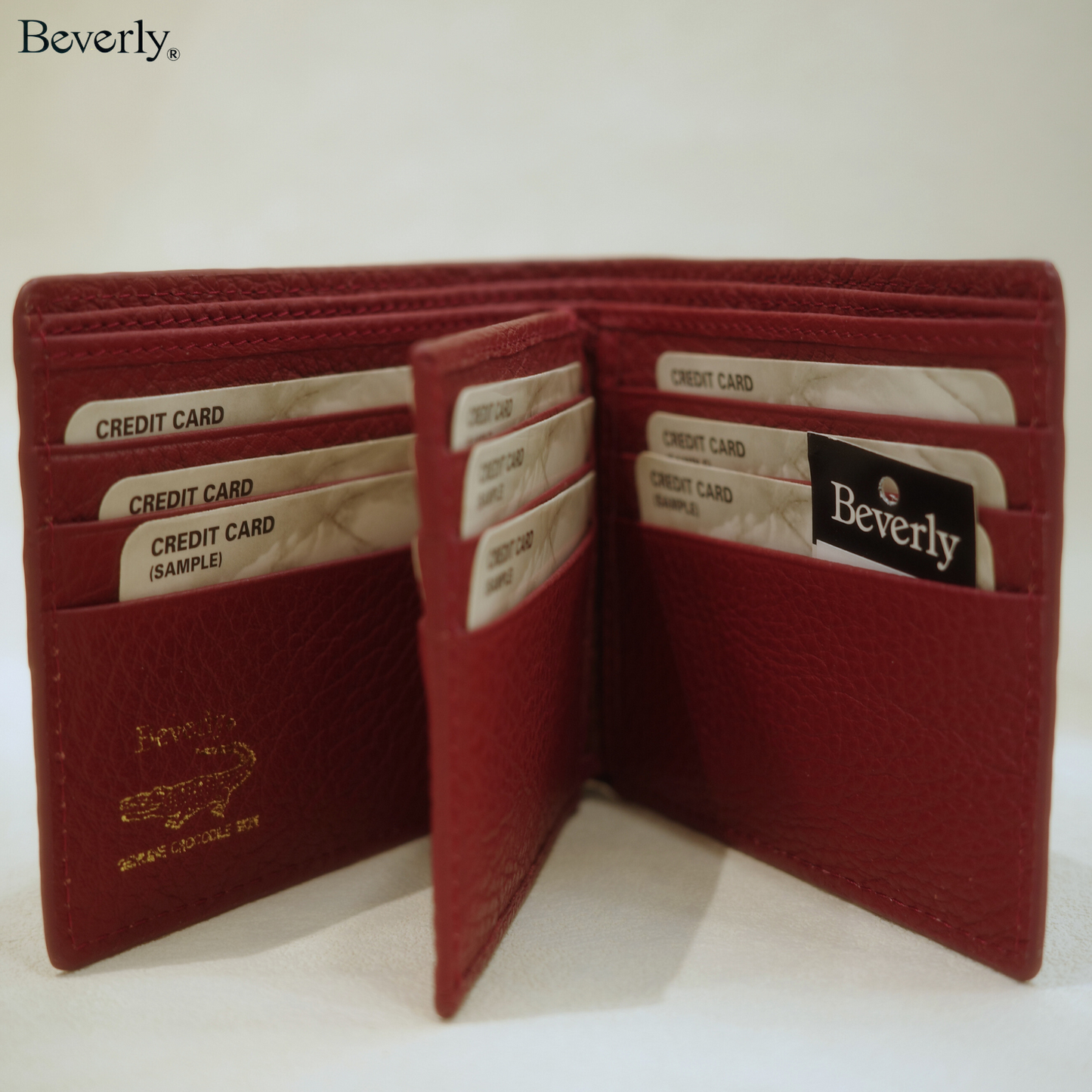 402 BMW,BMWF Bifold Wallet in Crocodile Leather