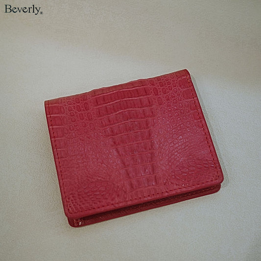 Bifold Card Wallet in Crocodile Leather