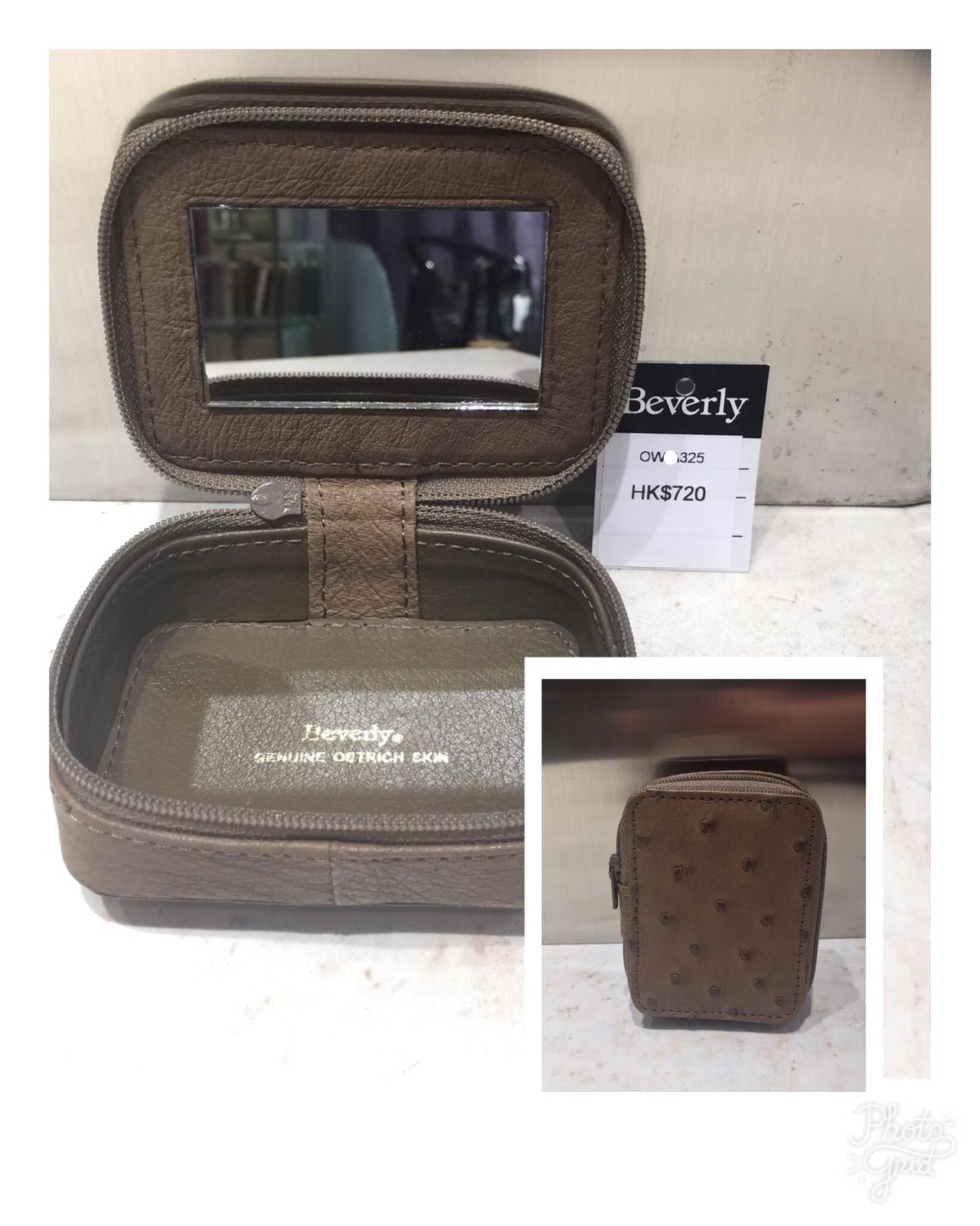 325D.S Jewelry Pouch in Ostrich Leatjer