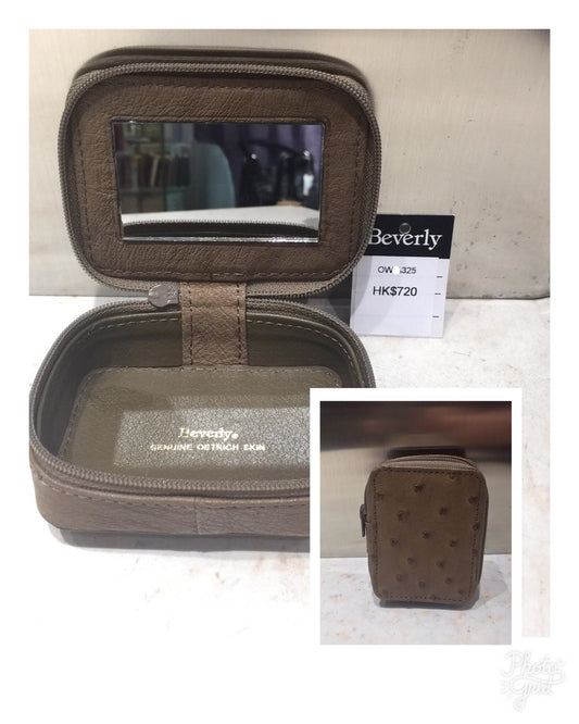 325D.S Jewelry Pouch in Ostrich Leatjer