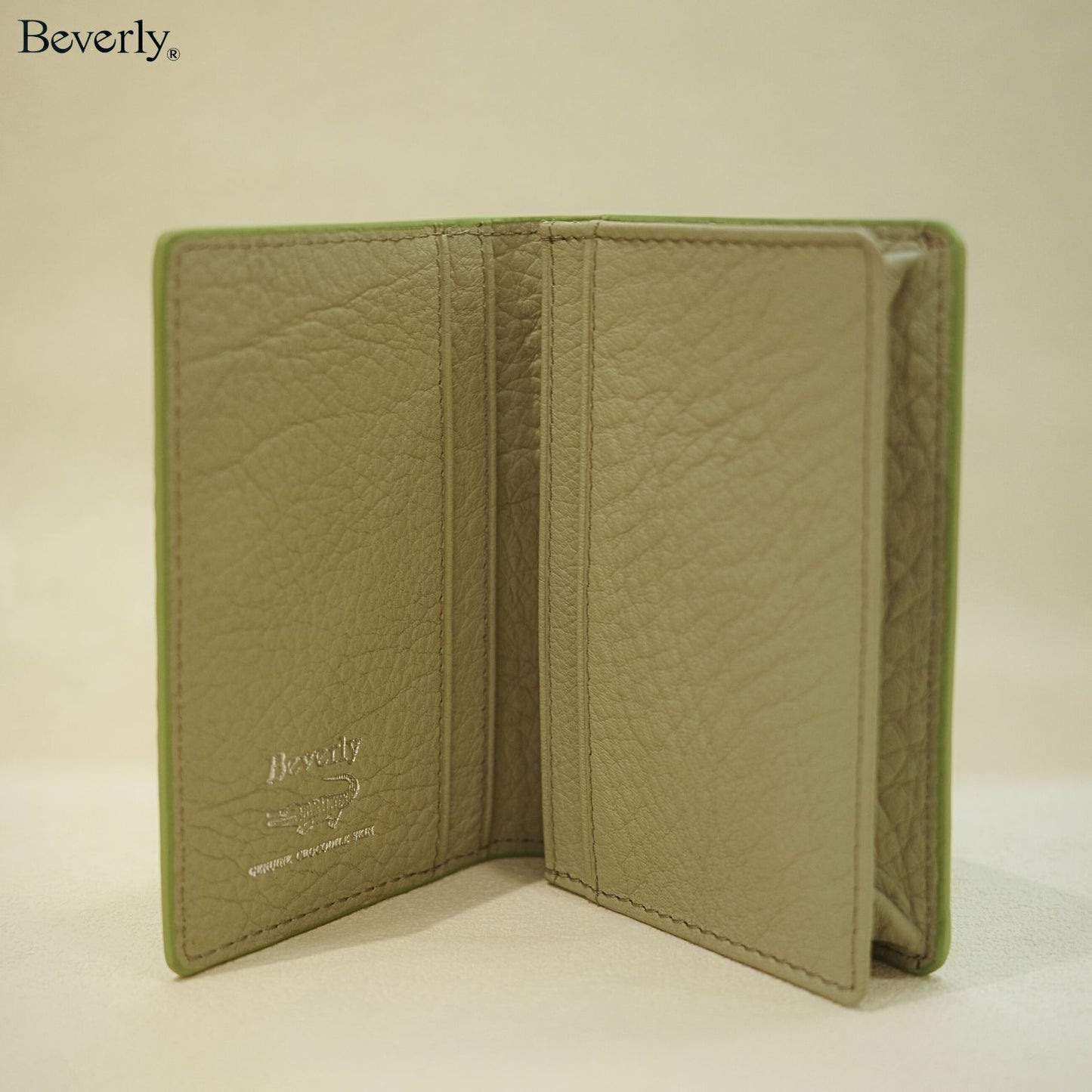 Bifold Card Wallet in Crocodile Leather
