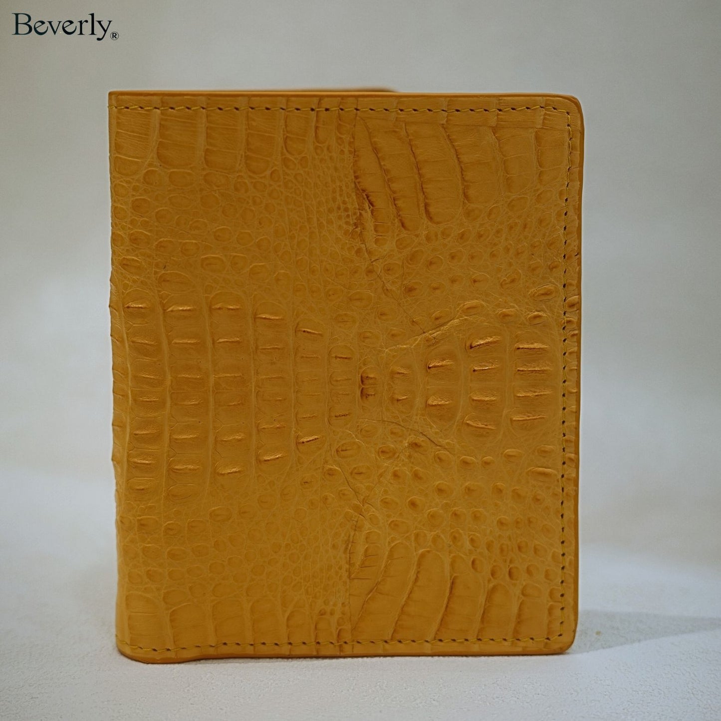 Zipped Card Holder in Crocodile Leather