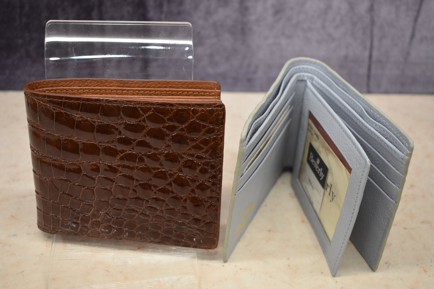 402 BMW,BMWF Bifold Wallet in Crocodile Leather