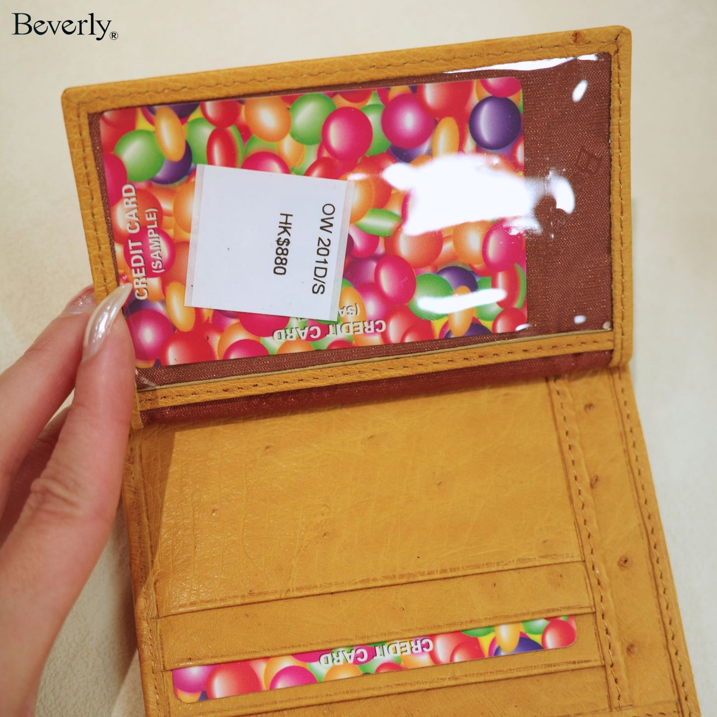 Bifold Wallet in Ostrich Leather