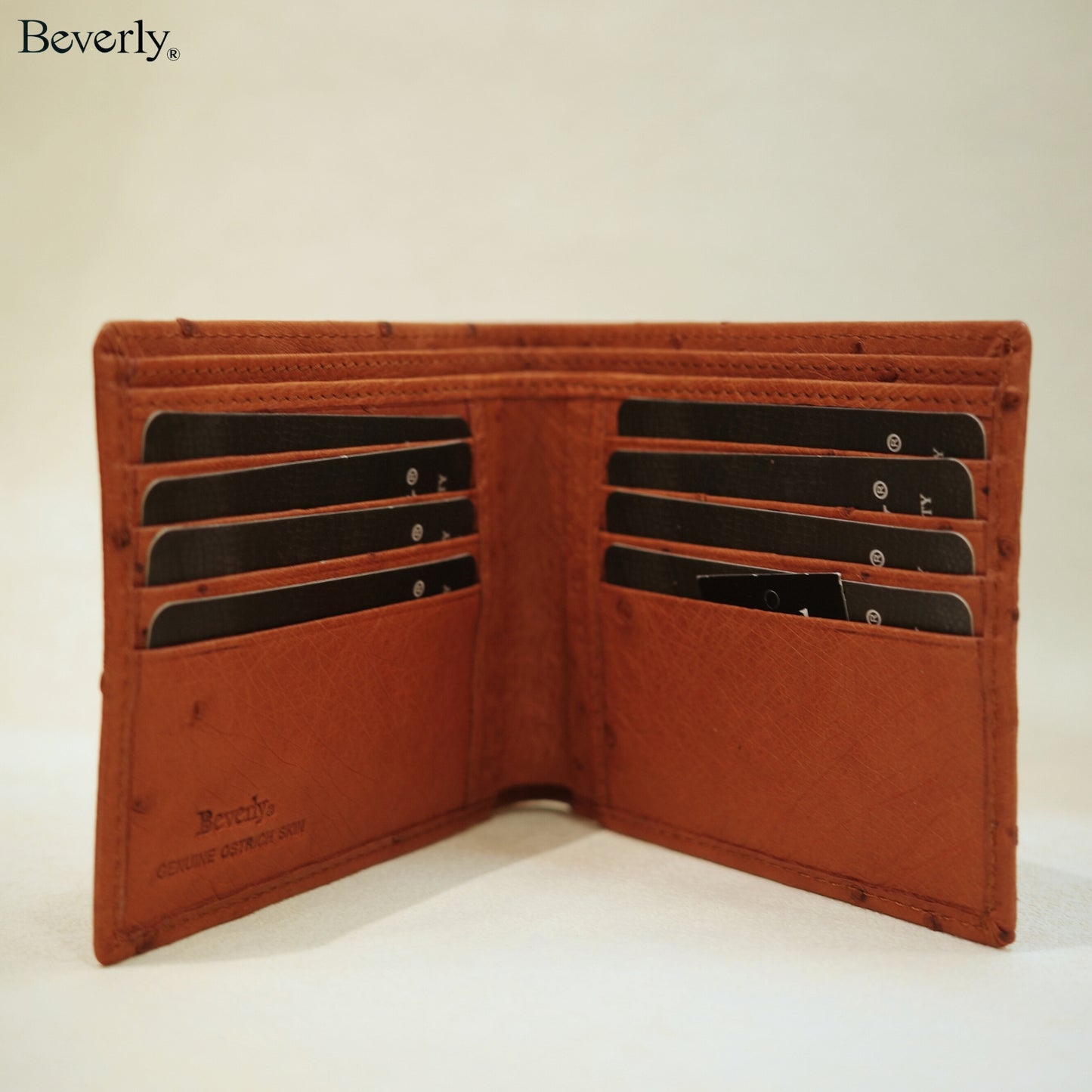 Bifold Wallet in Ostrich Leather