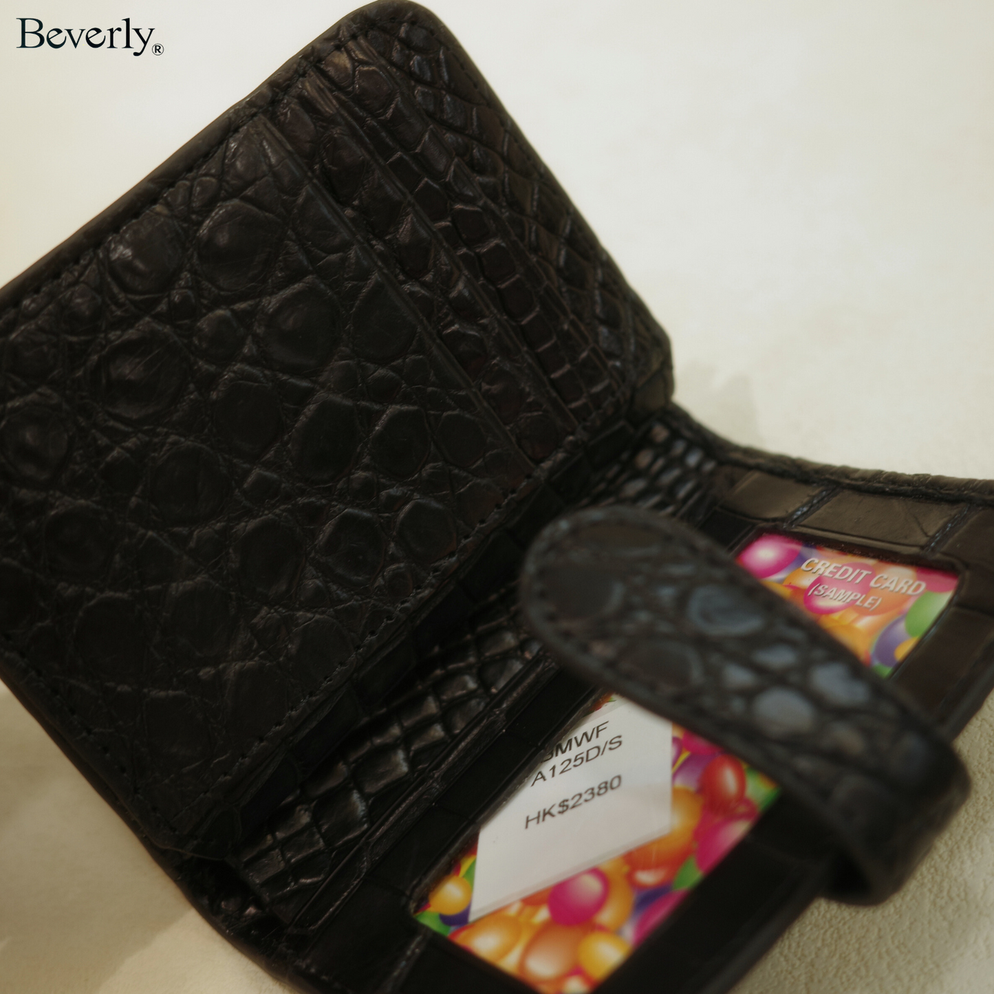 Trifold wallet in Crocodile Leather