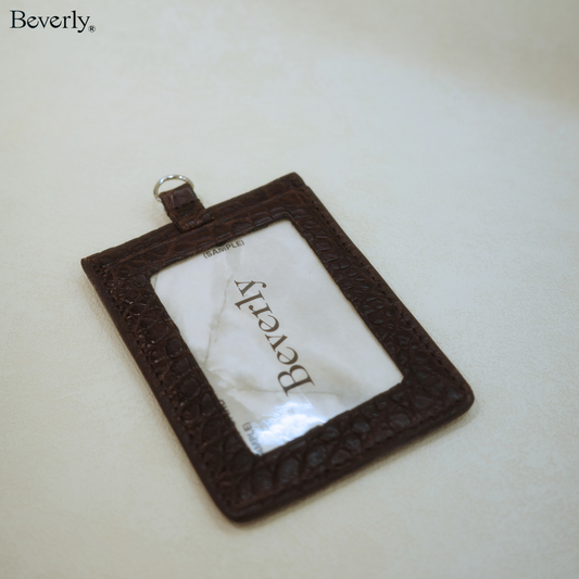 A183 BMW,BMWF Vertical Badge Holder in Crocodile Leather